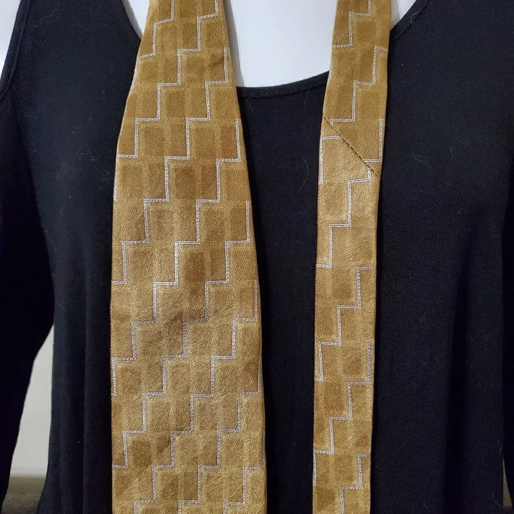 Alexander Julian Colours Yellow & Silver Silk Tie